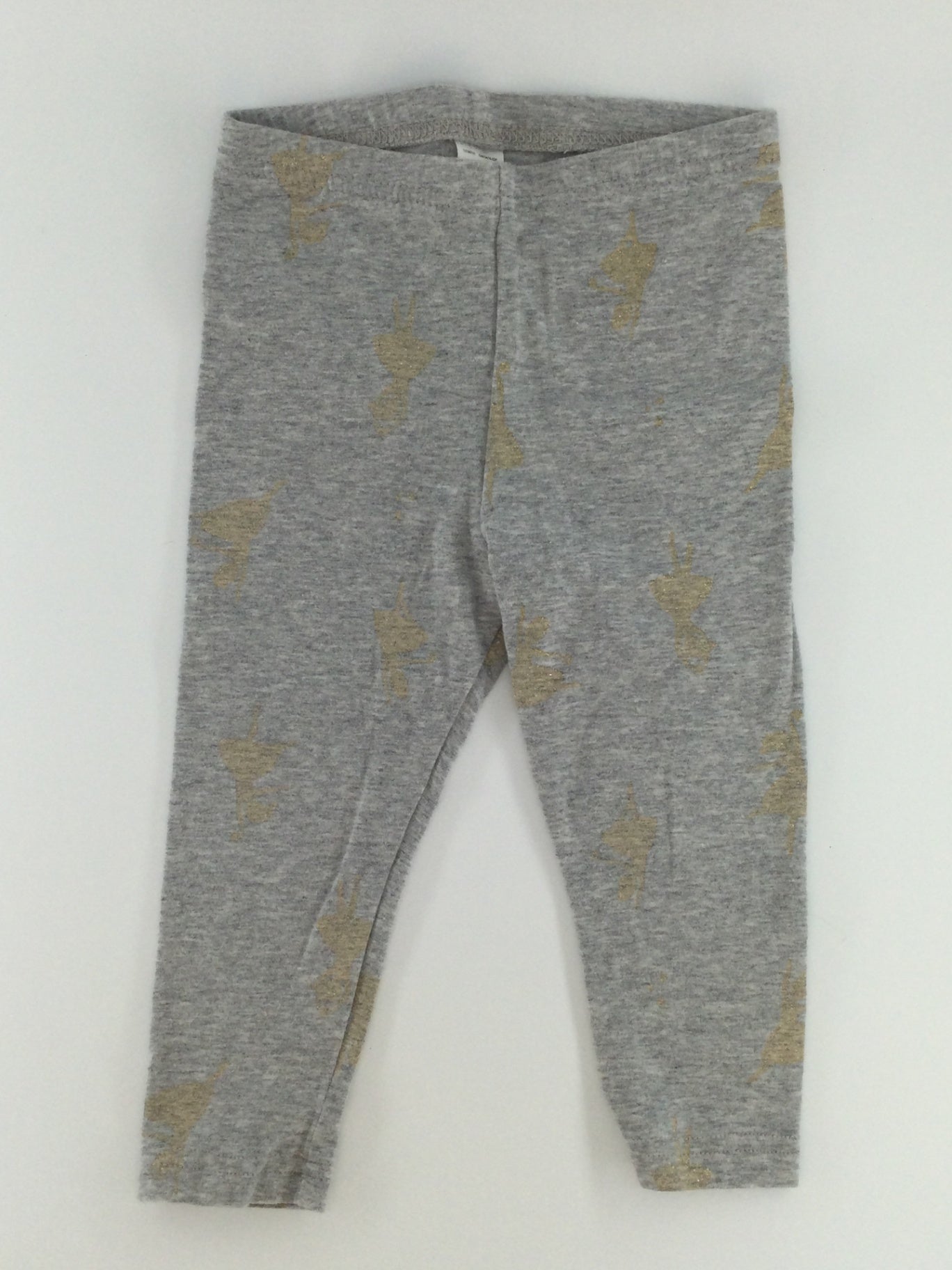 Carter's Baby Pants 12-18m Gray w/ Gold Ballerinas