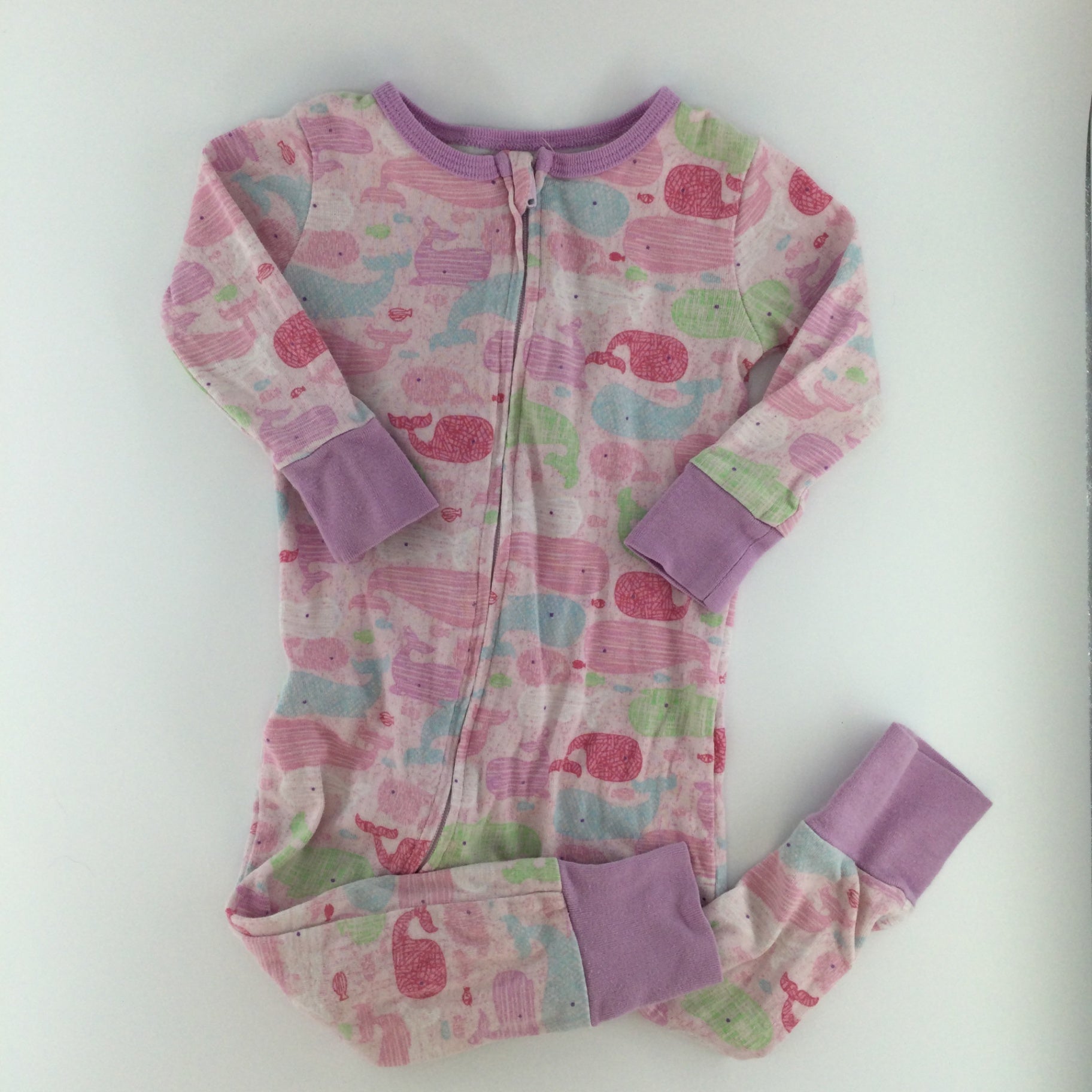 Kids Headquarters Baby Sleeper 12-18m Pink w/ Whales