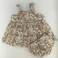 Rabbit Bear Organic Baby Dress 12-18m White w/ Floral Print