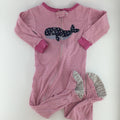 Carter's Baby Sleeper 12-18m Pink Striped w/ Whale