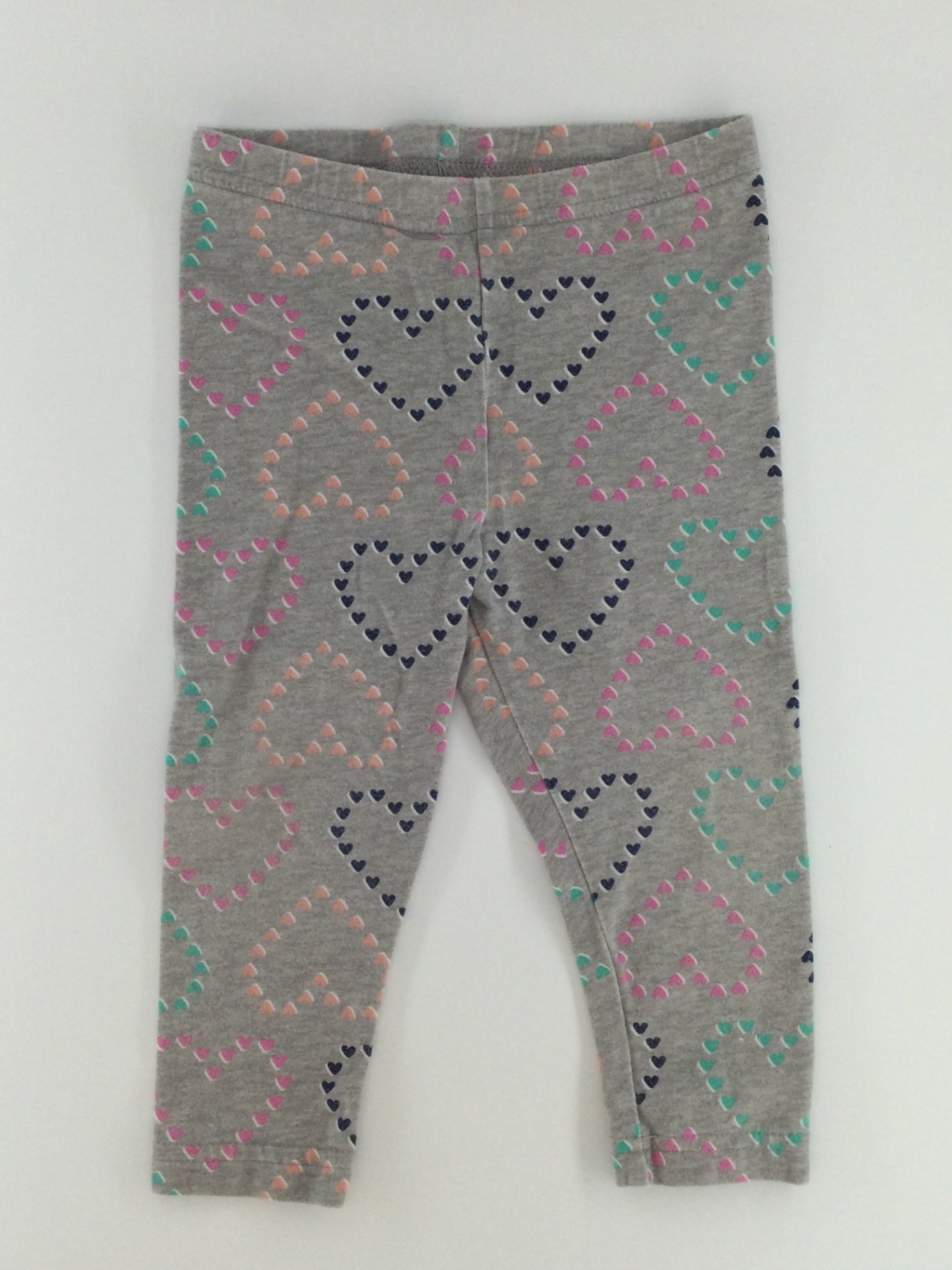 Carter's Baby Pants 12-18m Gray w/ Hearts