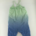 Old Navy Baby Romper 12-18m Blue and Green Fade