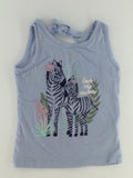 Carter's Baby Shirt 12-18m Blue w/ Zebras