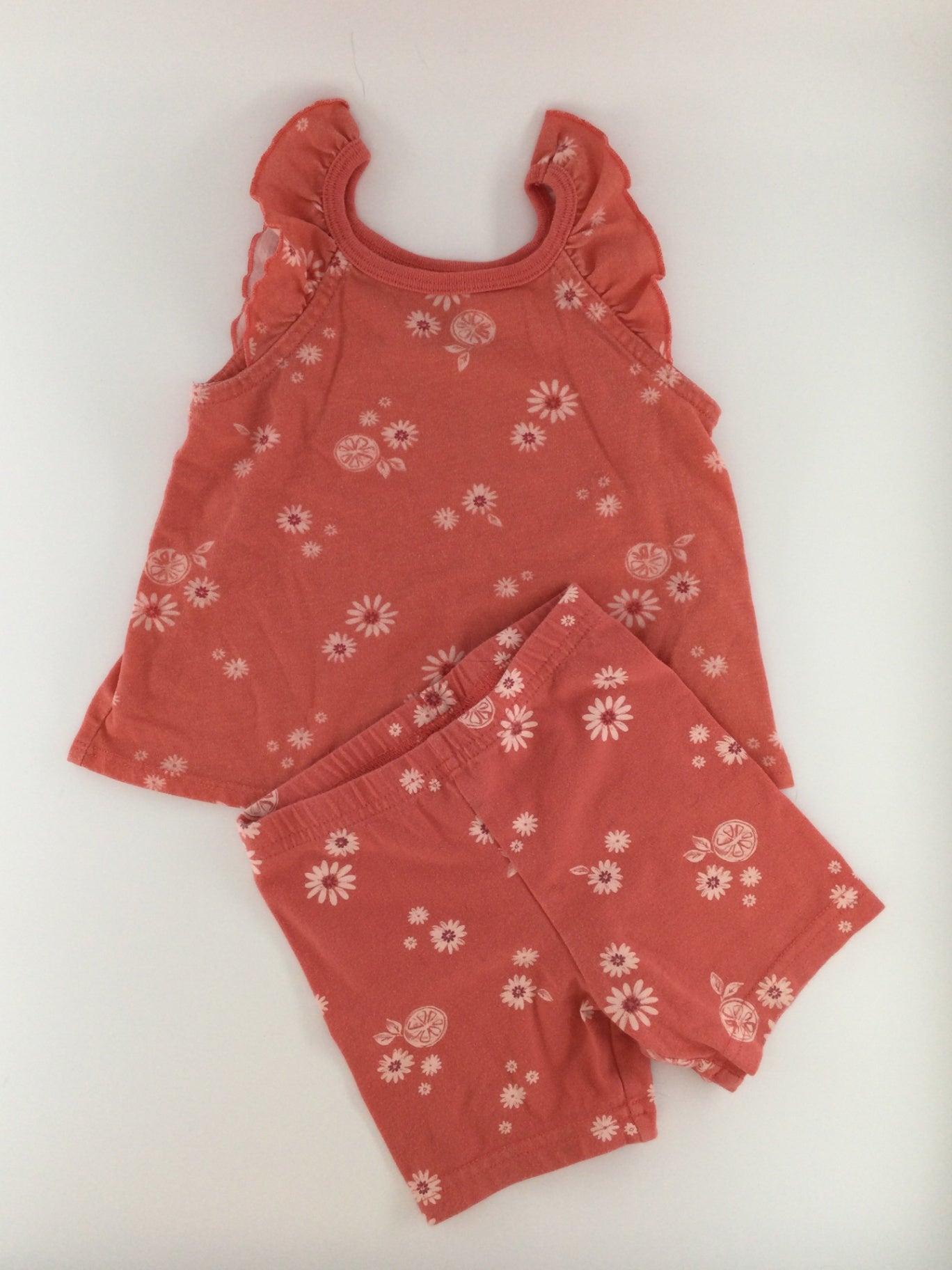 Carter's Baby Outfit 12-18m Coral w/ Citrus and Floral Print