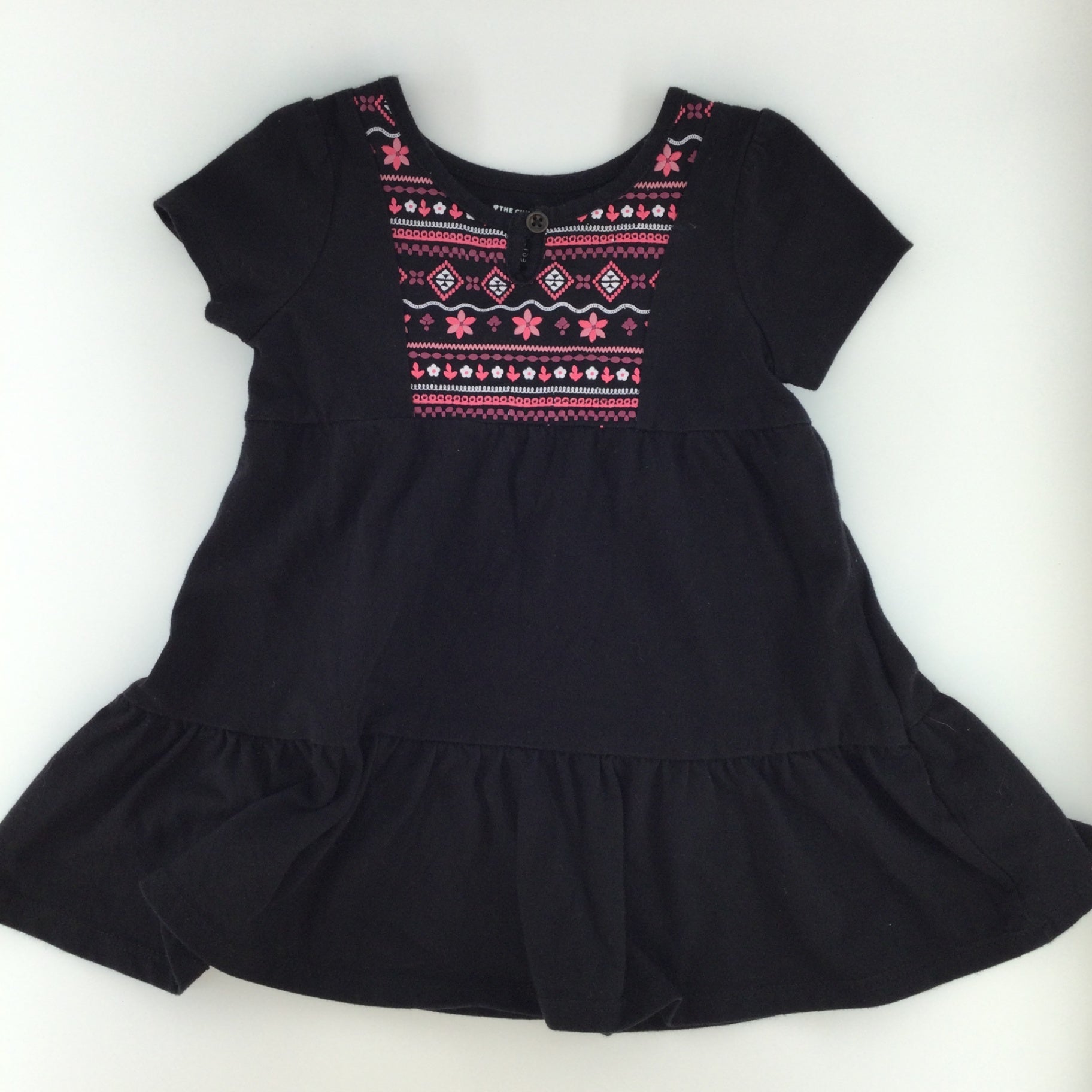 The Children’s Place Baby Dress 12-18m Black and Magenta