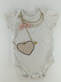 Bundles Baby Place Baby Bodysuit 12-18m White w/ Bling