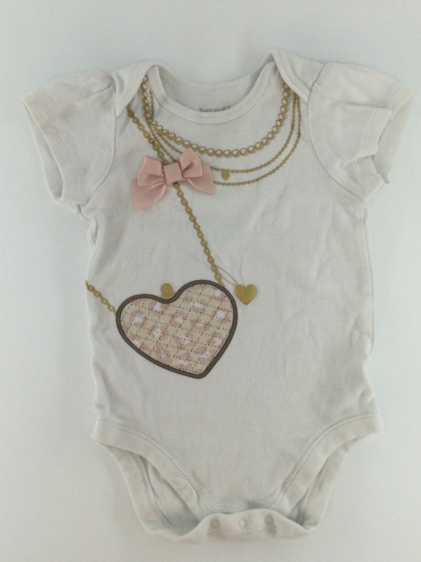 Bundles Baby Place Baby Bodysuit 12-18m White w/ Bling