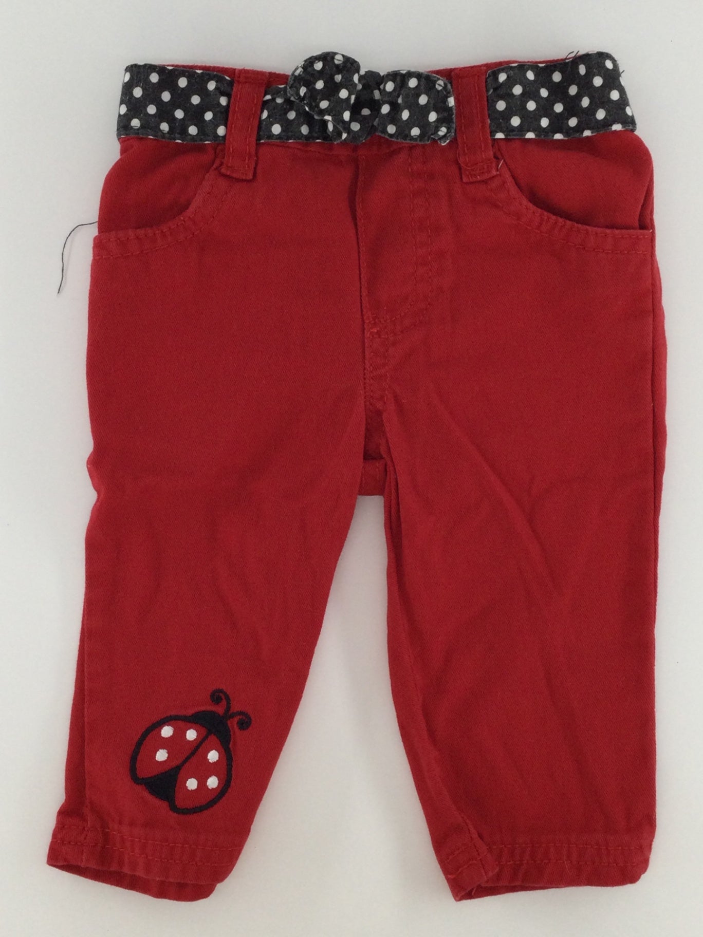 Unknown Baby Pants 12-18m Red w/ Lady Bug