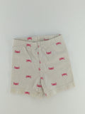 Carter's Baby Shorts 12-18m Cream w/ Pink Crabs
