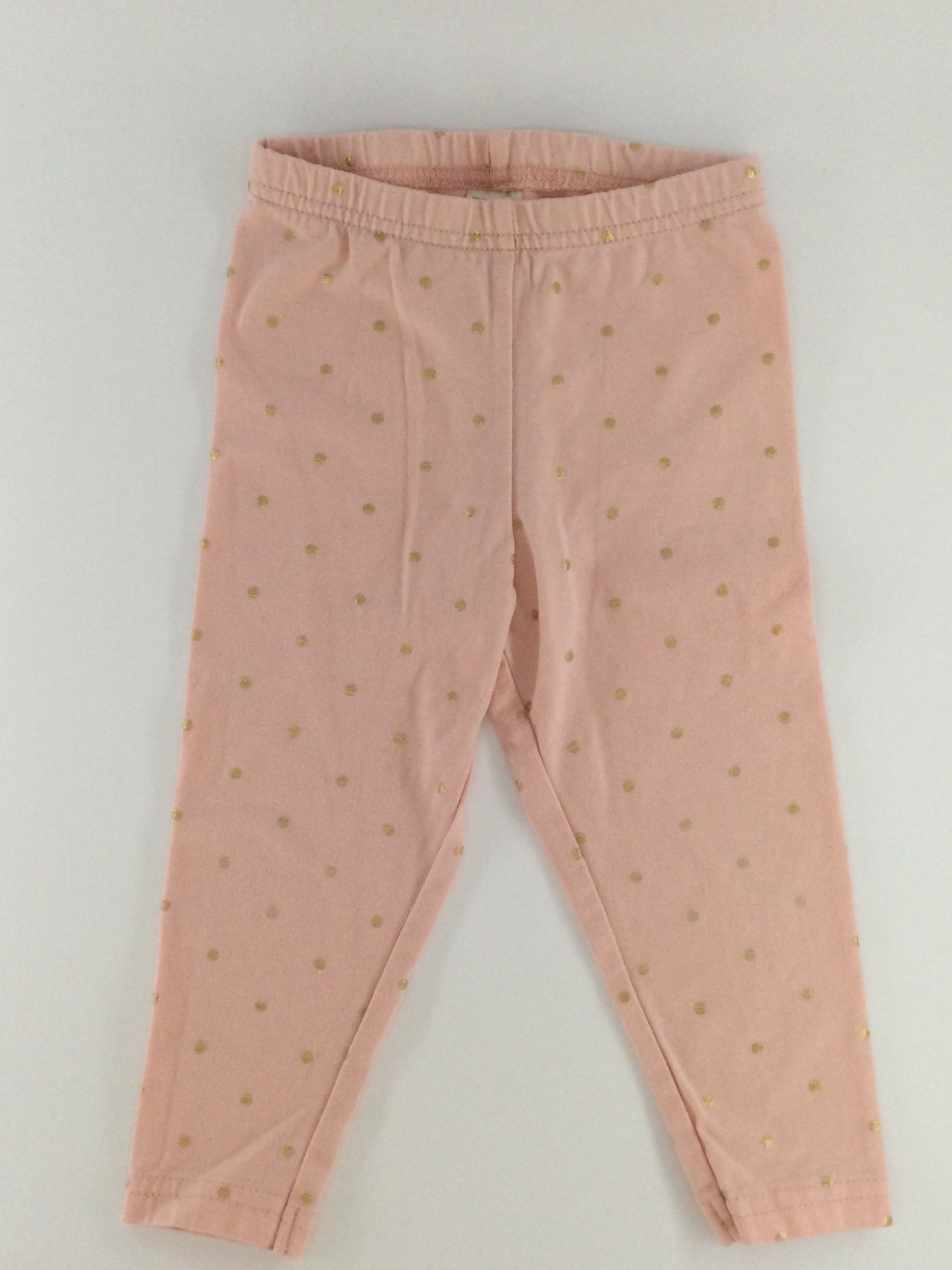 OshKosh B'gosh Baby Pants 12-18m Pink w/ Gold Polka Dots