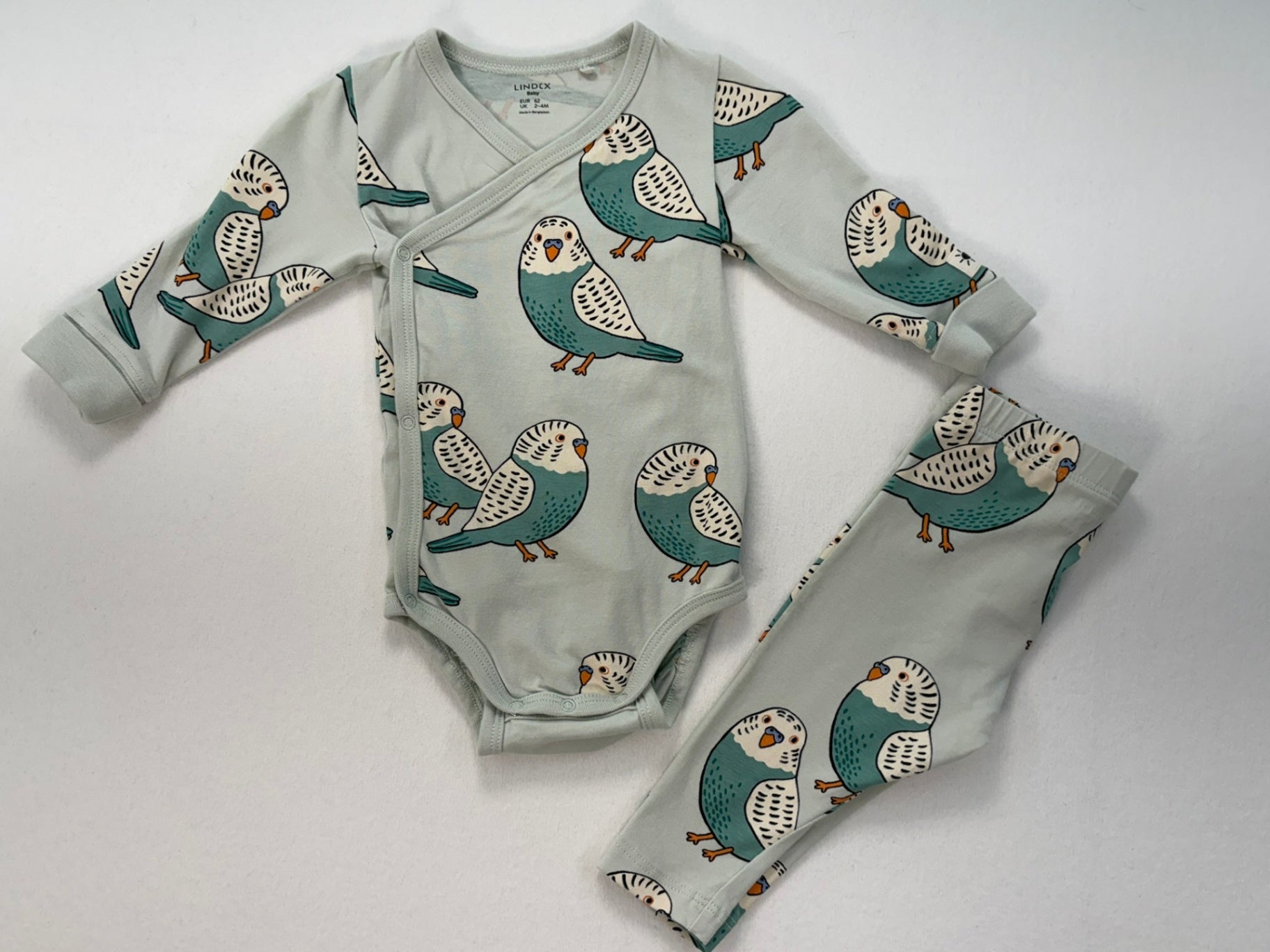 Lindex Baby Bodysuit 0-3m Birds