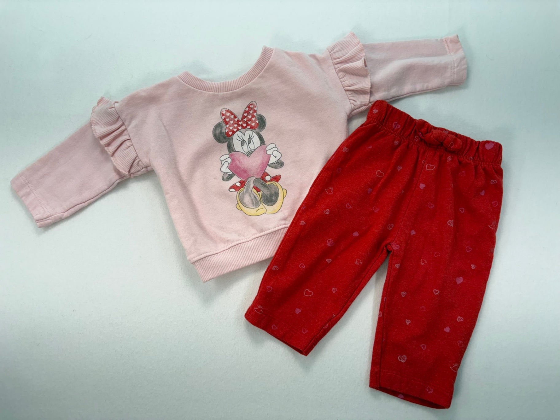 0-3m Disney 2-Piece Set: Shirt and Pants - Minnie Mouse
