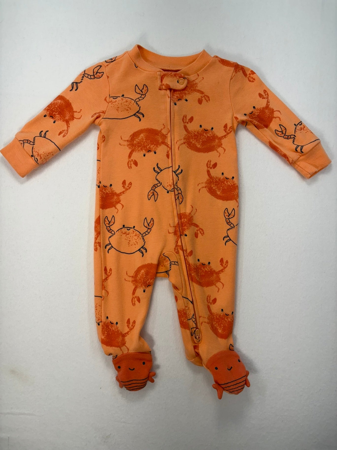 Just One You Sleeper 0-3m Orange w/ Crabs