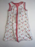 0-6m Gerber Sleep Sack White with Pink trim