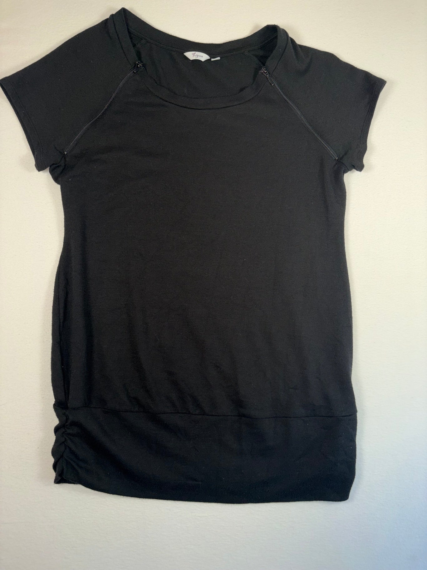 Thyme Nursing Top XL Black