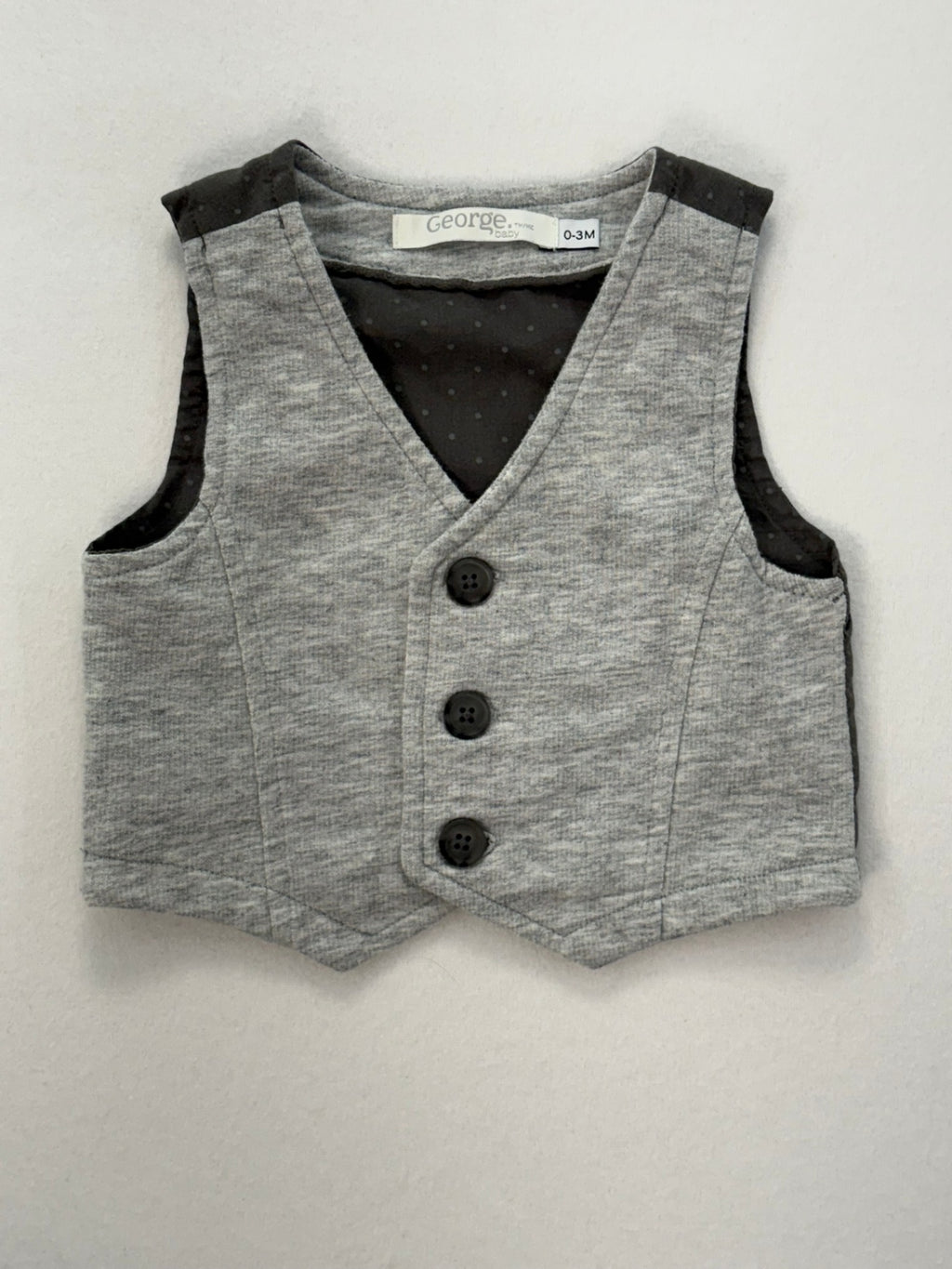 George Vest 0-3m Gray
