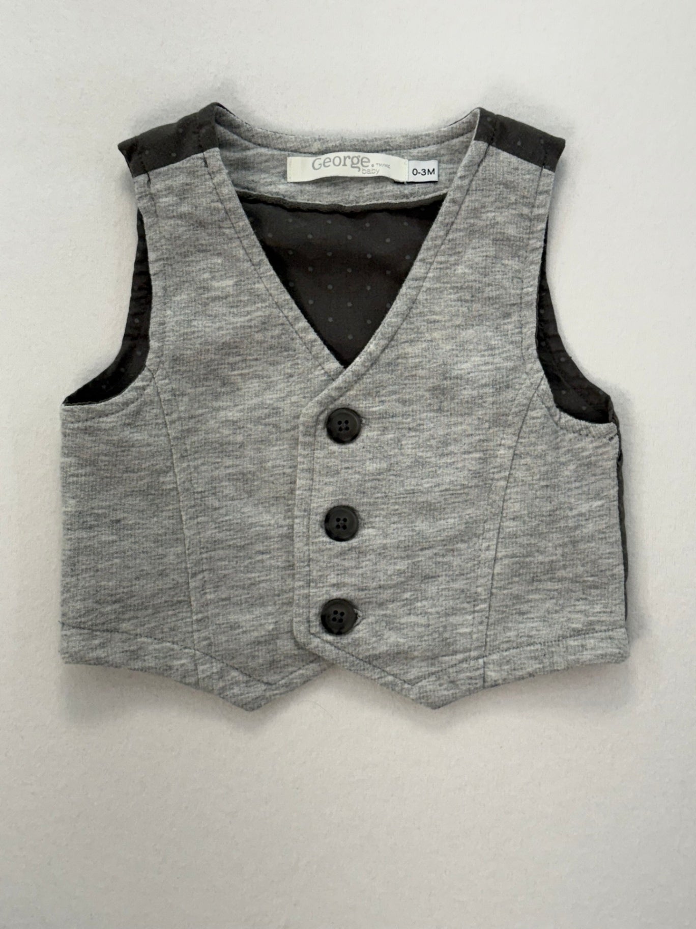 George Vest 0-3m Gray