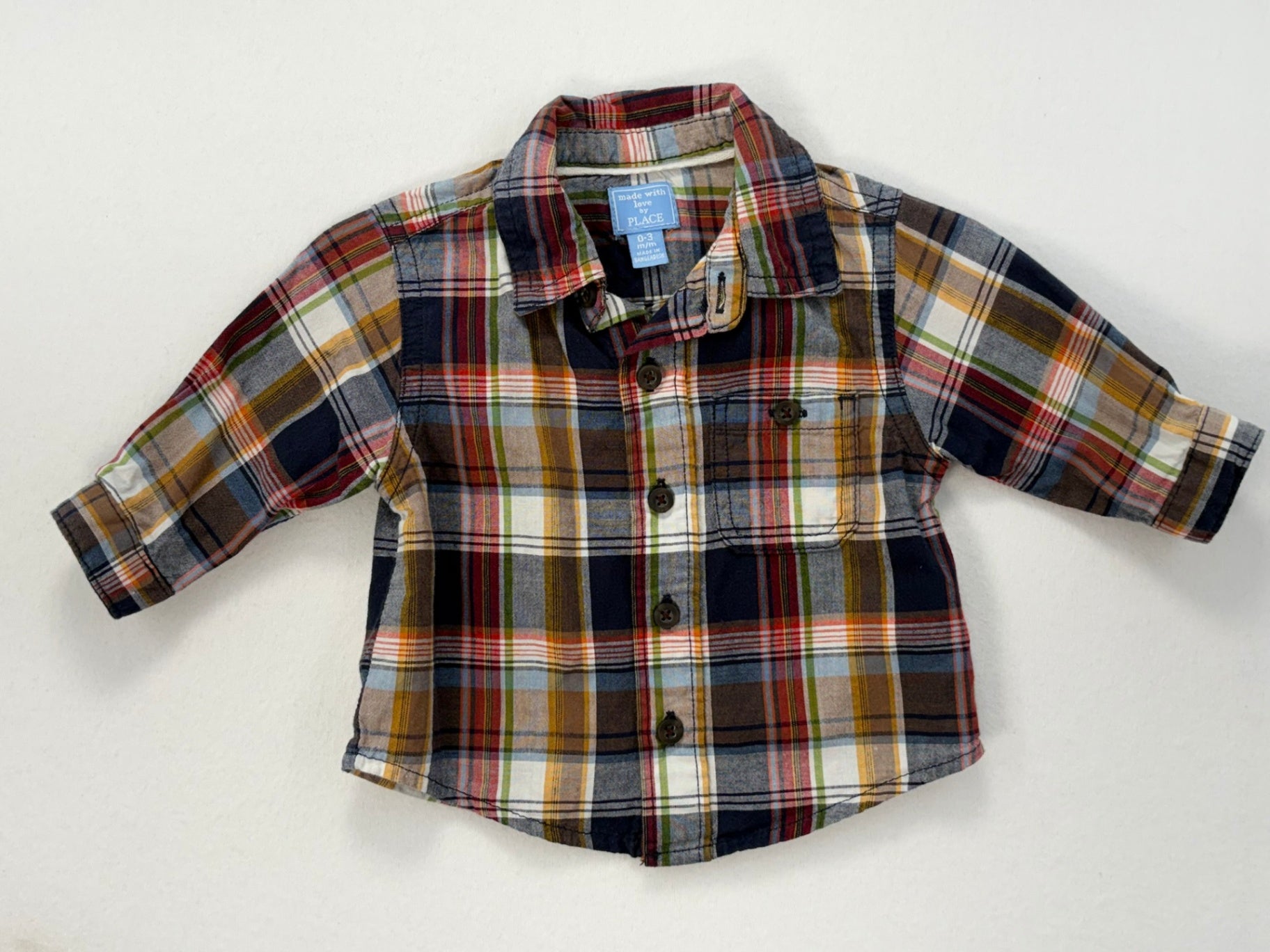 The Children’s Place Dress Shirt 0-3m Plaid