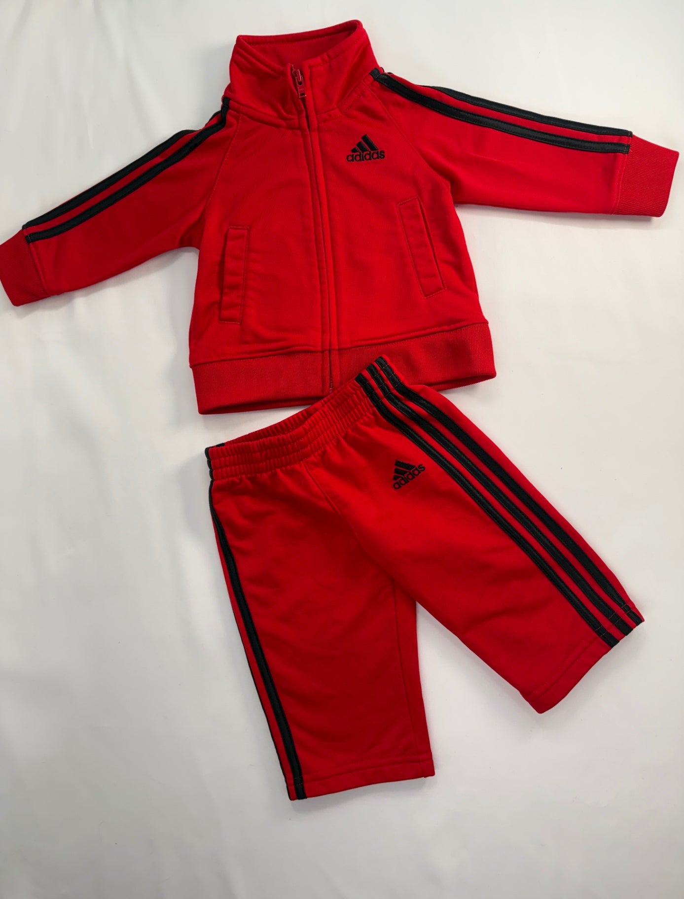 adidas Sweater and Pants set 3-6m Red and Black
