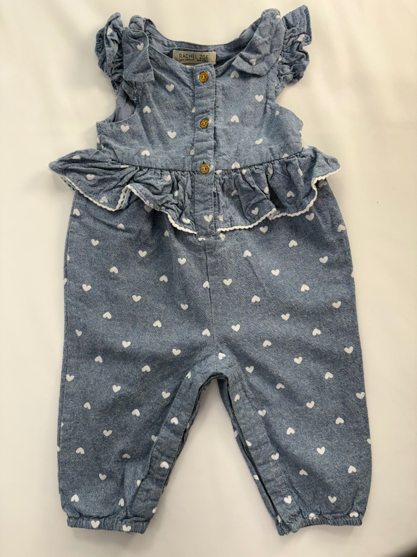 Rachel Zoe Jumpsuit 3-6m Heart Pattern