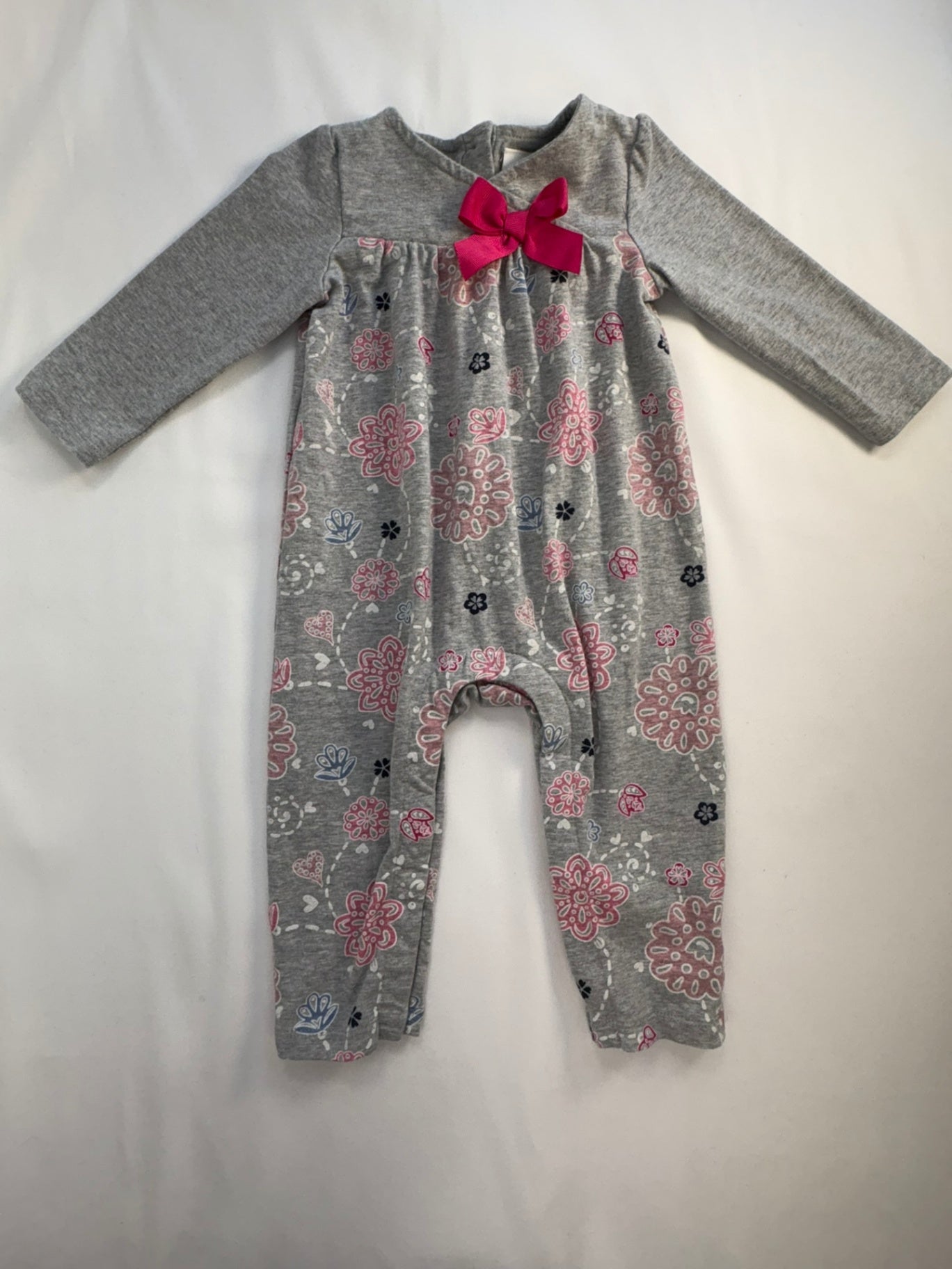 Dylan & Abby Jumpsuit 6-9m Gray Floral