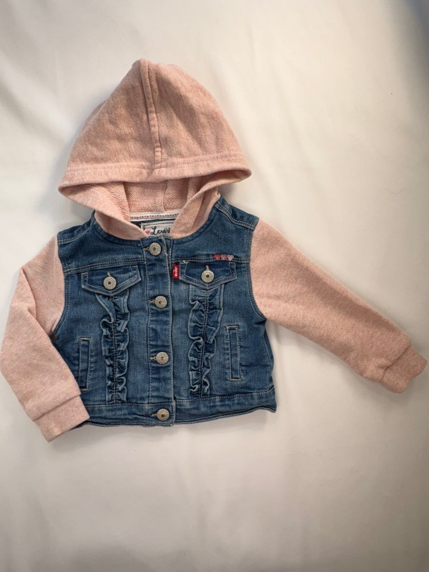 Levi's Denim Jacket 6-12m Blue and Pink