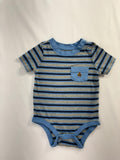Baby GAP Bodysuit 3-6m Blue and Gray Stripes