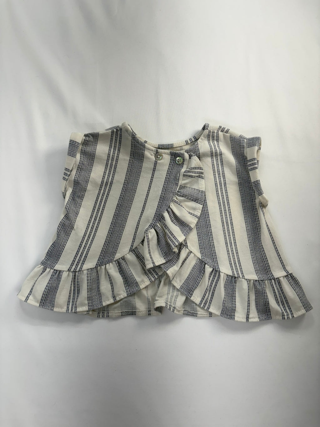 Jessica Simpson Top 6-9m White w/Blue Stripes