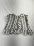Jessica Simpson Top 6-9m White w/Blue Stripes