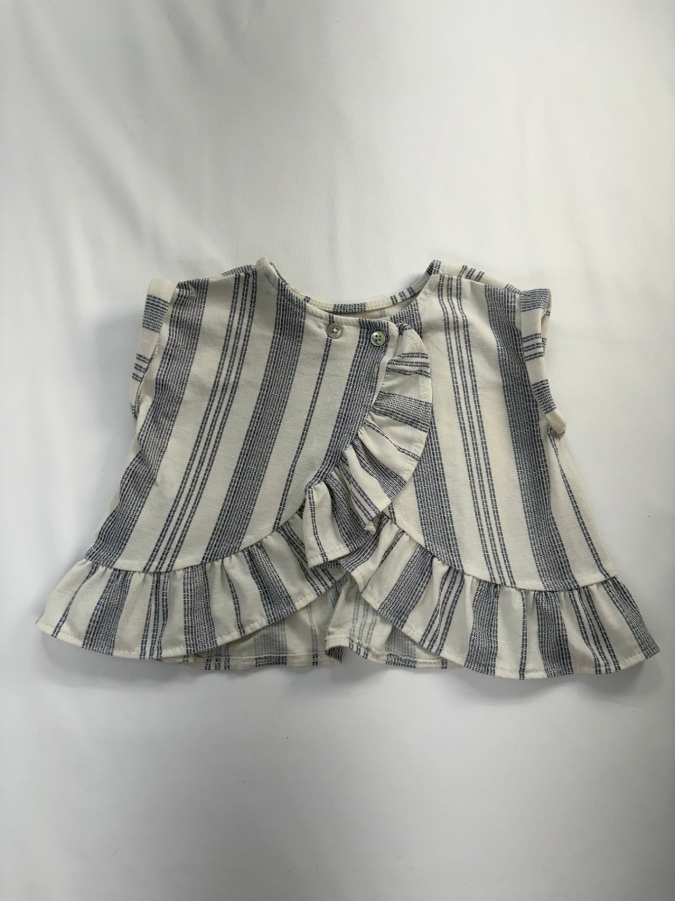 Jessica Simpson Top 6-9m White w/Blue Stripes