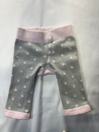 Izzy & Owie Leggings 0-6m Gray and pink