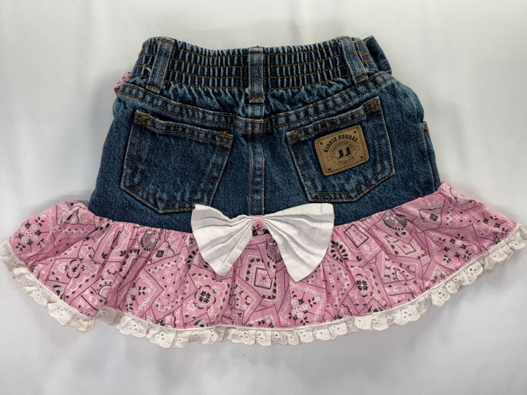 Kiddie Korral Denim Skirt 2T Pink and Blue