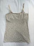 H&M Nursing Tank XS Beige with black polka dots
