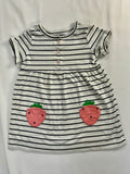 Carter's Dress 3-6m White and navy blue