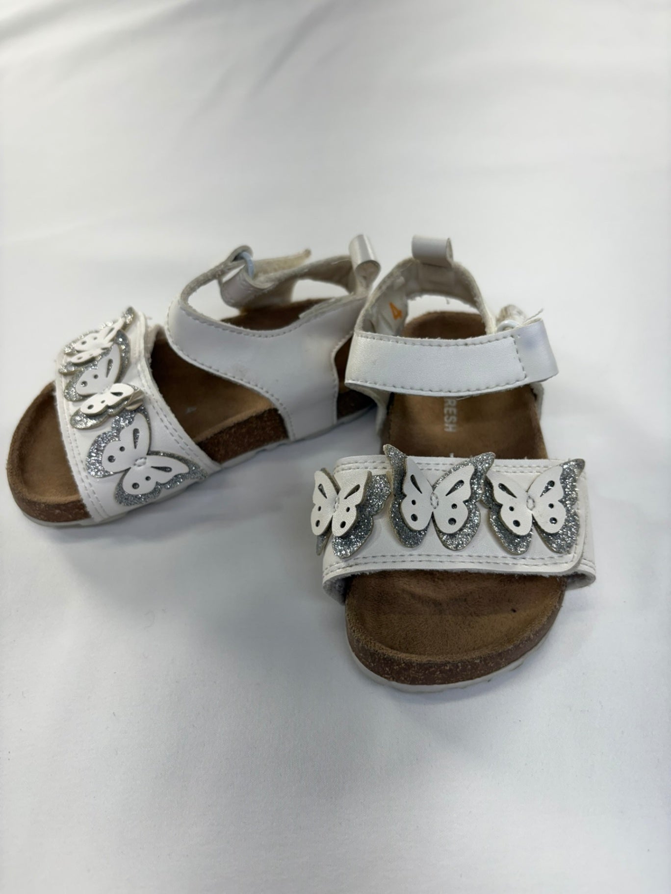4T Joe Fresh Sandals - White Butterflies