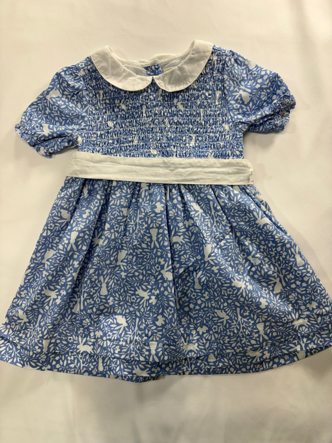The Prairie Dress 18-24m Blue and White