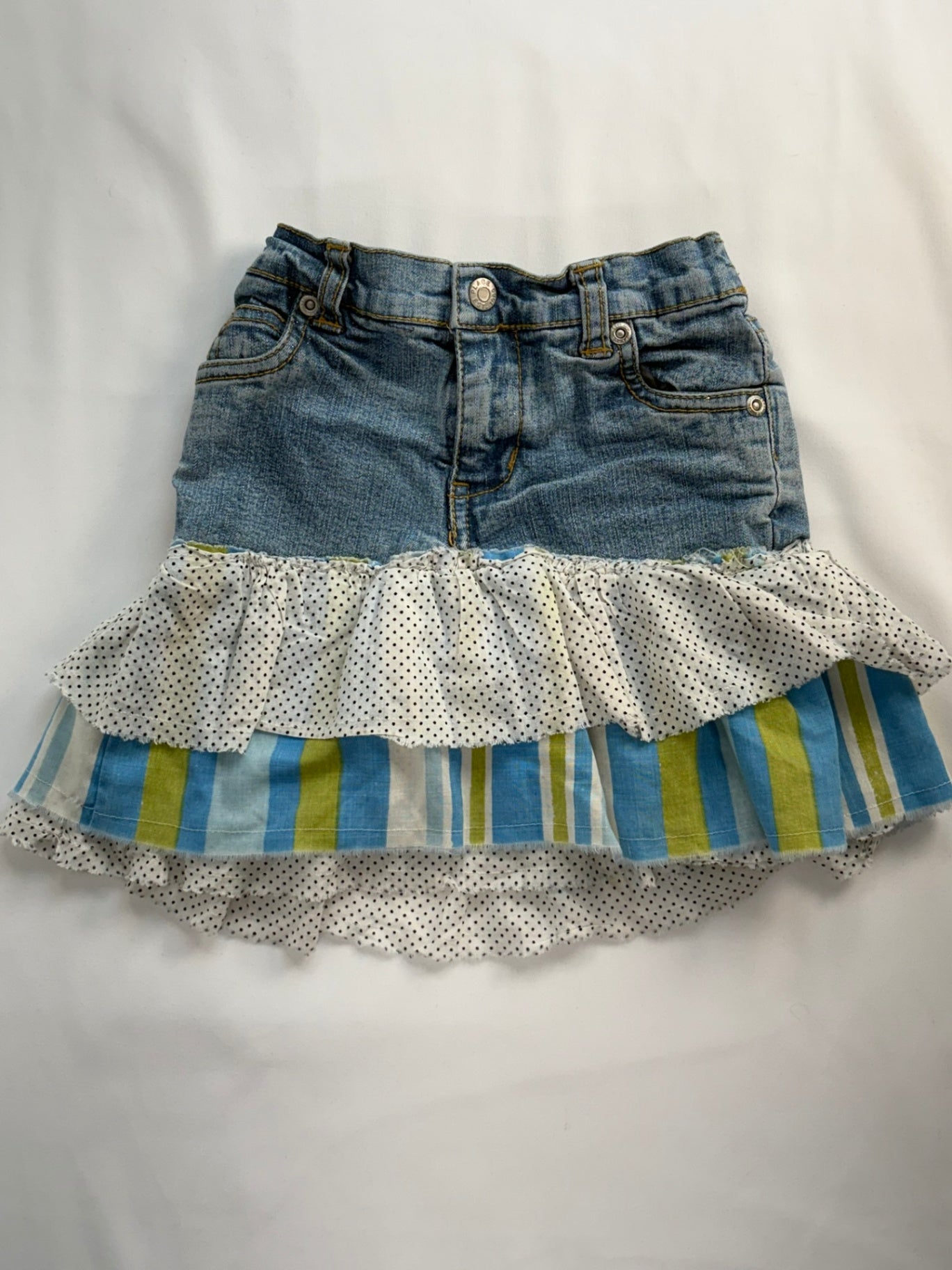 The Children’s Place Denim Skirt 3T Denim w/Ruffles