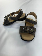 4T Teeny Toes Sandals - Brown Flowers
