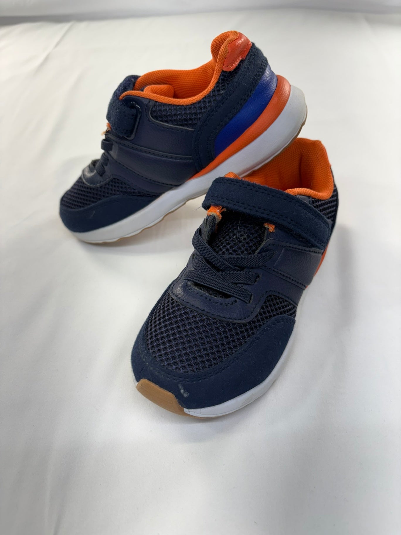 10T Athletic Works Sneakers - Navy w/Orange Accents