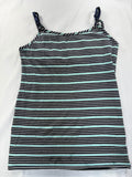 XS Thyme Nursing Tank Turquoise Stripes