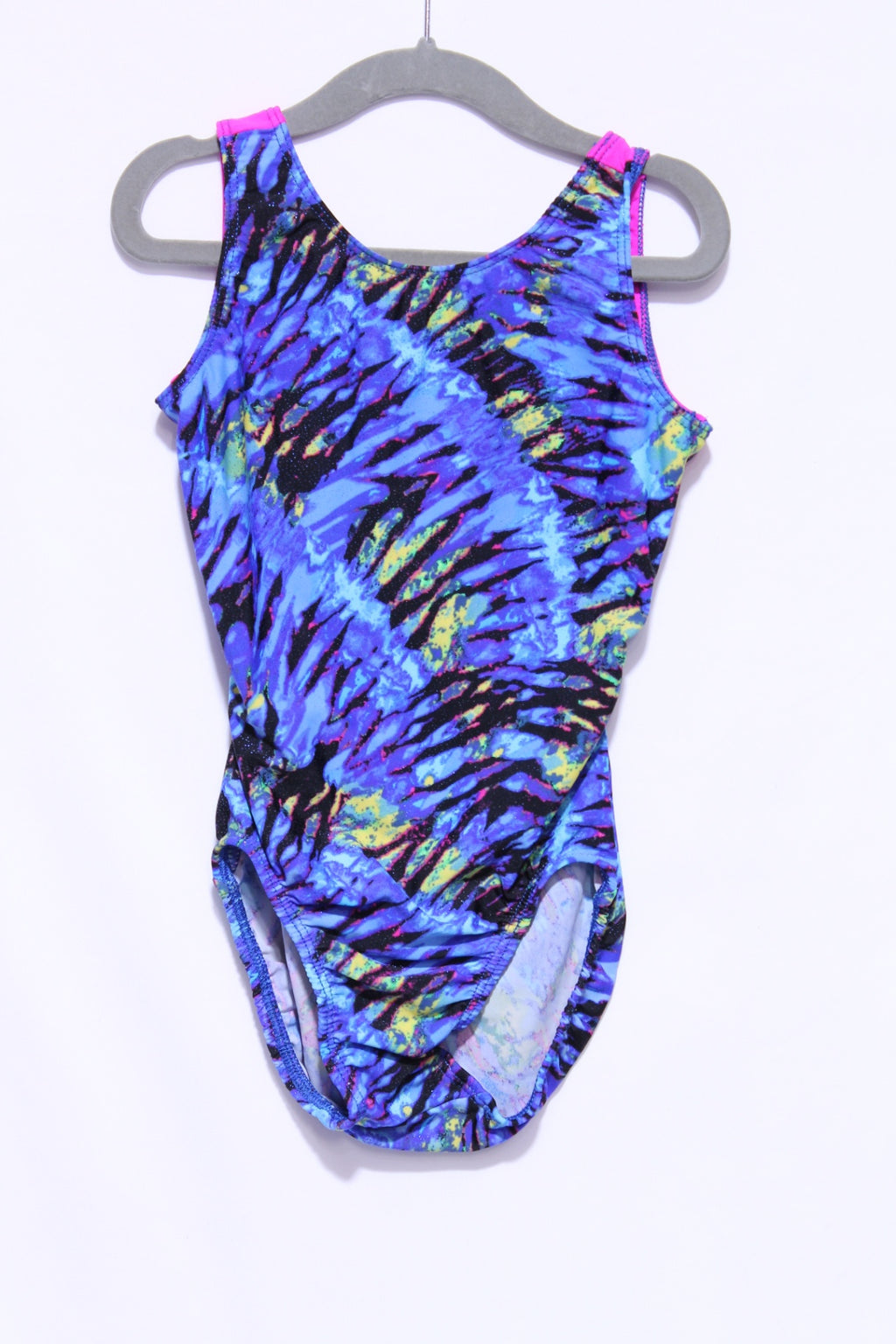 8-/10Y Motion Wear Swimsuit - Blue and Hot Magenta