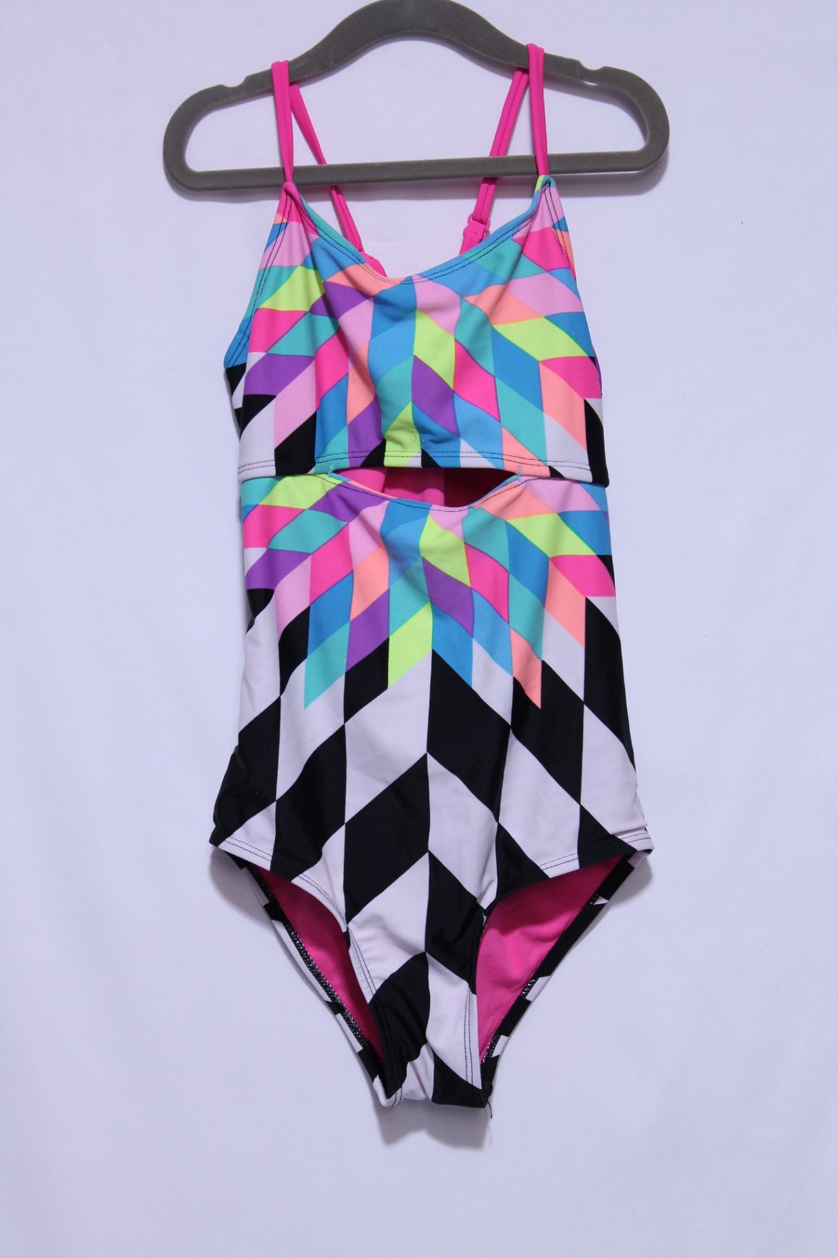 10 Justice Swimsuit - Geometric