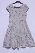 7 Jumping Beans Casual Dress - Tan w/Unicorns