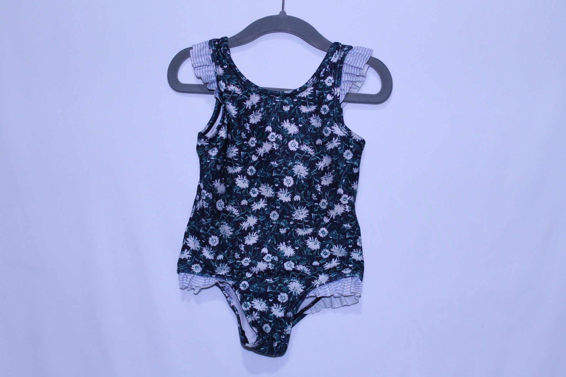 2T Joe Fresh Swimsuit - Dark Grey and White
