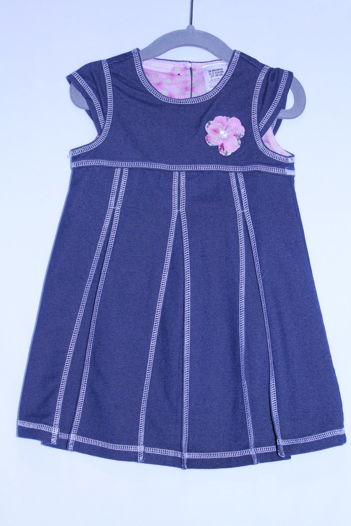 12-18m First Impressions Dress - Navy