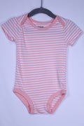 6-9m Pekkle Bodysuit - White and Peach