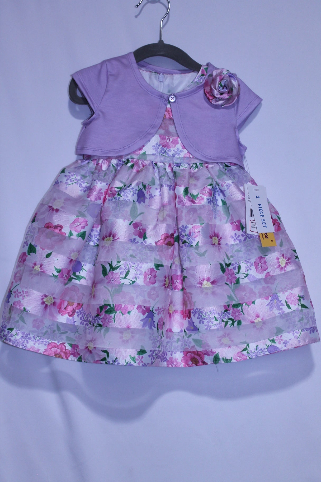 2T Purple Rose Dress - Floral Lilac