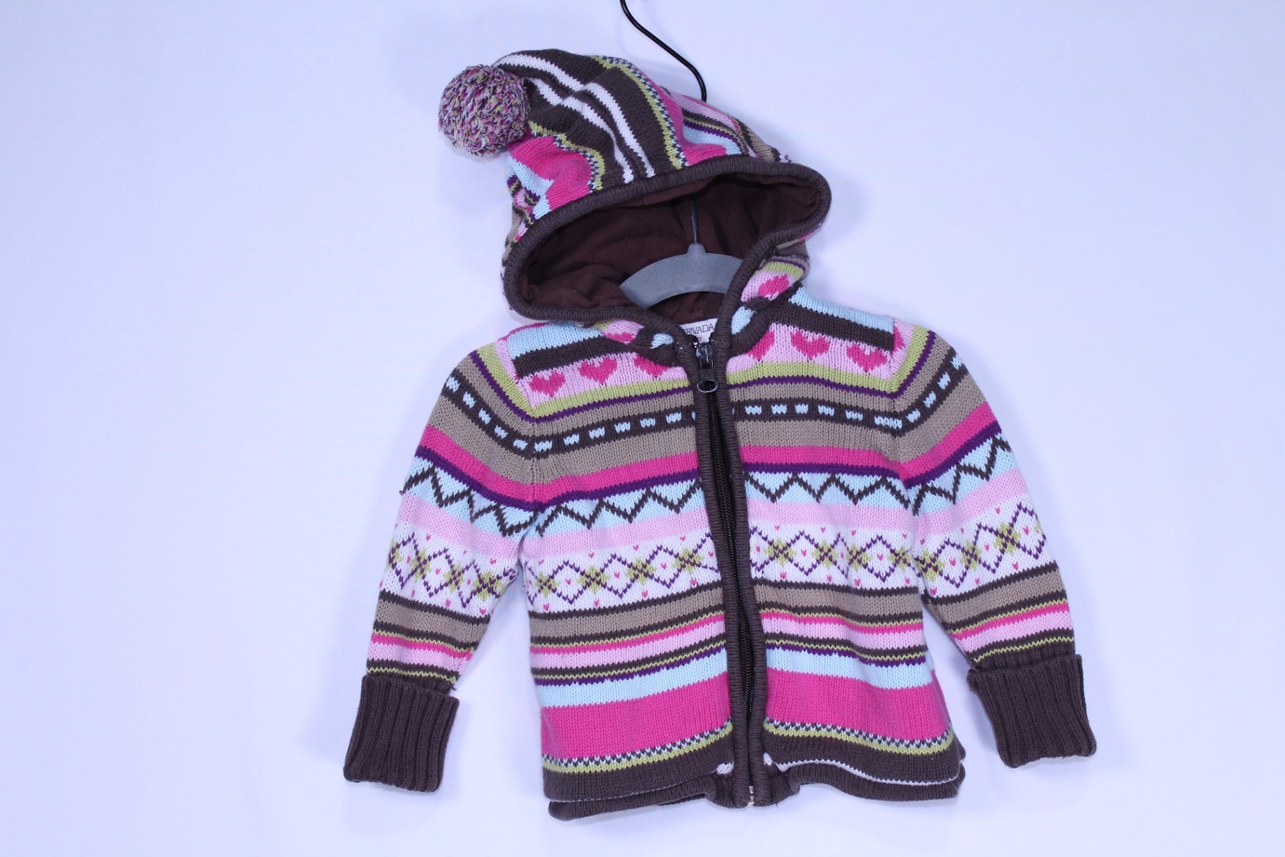 6-9m Nevada Sweater - Browns and Pinks
