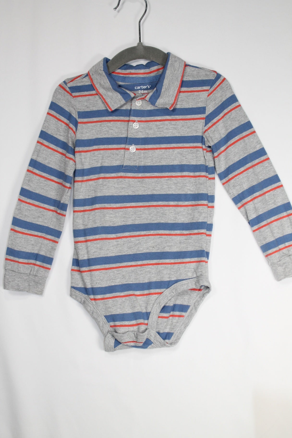 18-24m Carter's Bodysuit - Grey w/Stripes