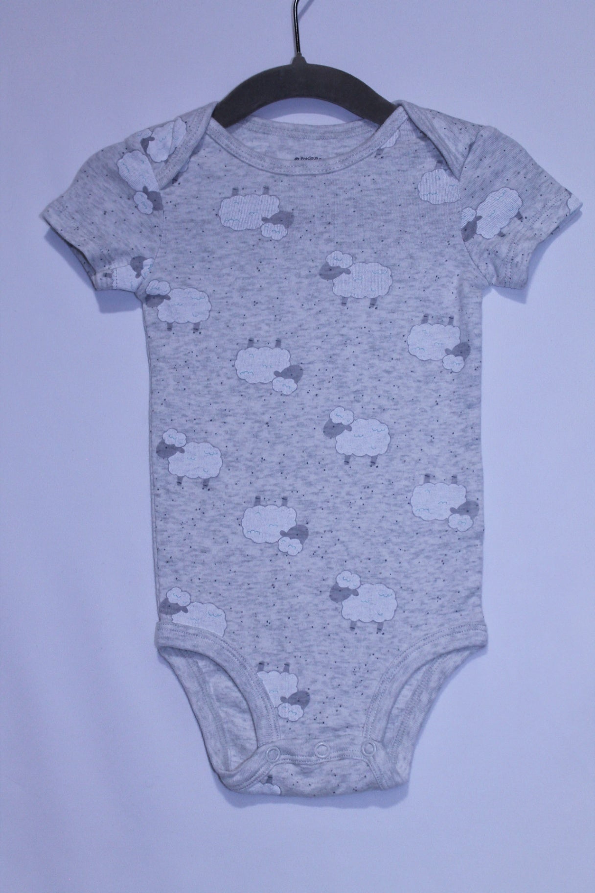 6-9m Precious Firsts Shorts - Grey w/Sheep